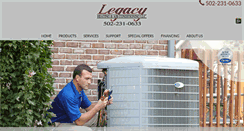 Desktop Screenshot of legacyheatingandair.com