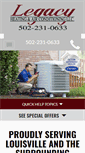 Mobile Screenshot of legacyheatingandair.com